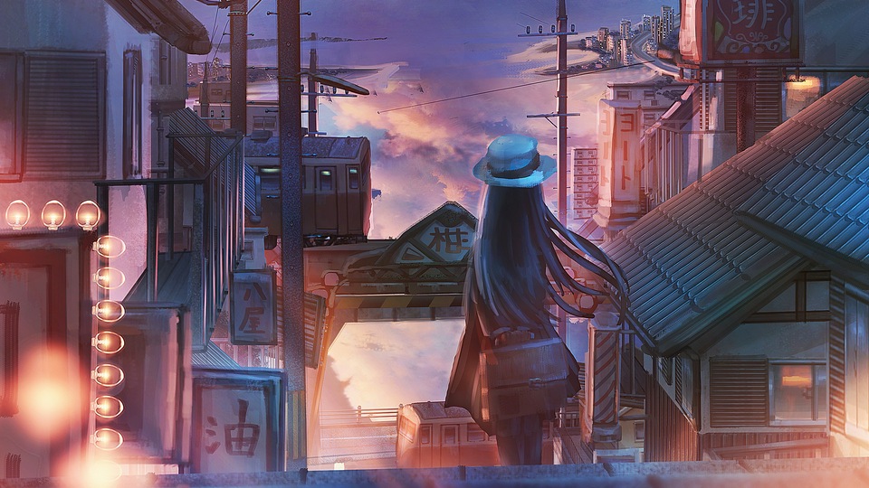 उदासीन शहर में लड़की