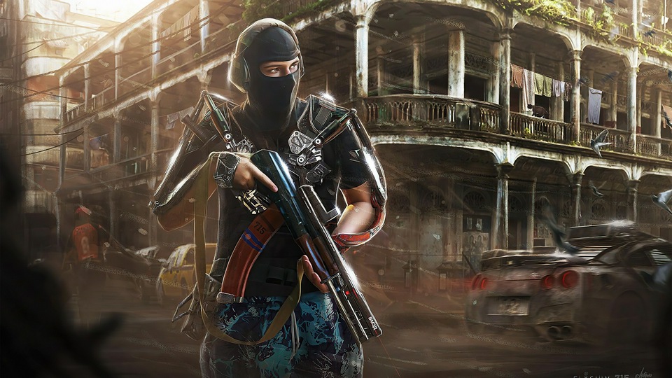 बंदूक 4 के साथ शूटिंग लड़के