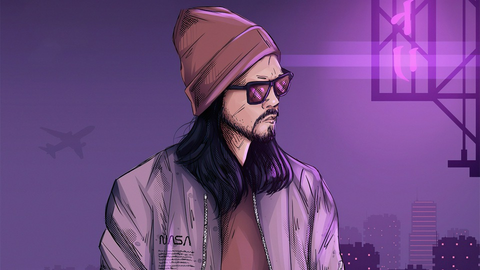 शांत आदमी चश्मा कला 5के