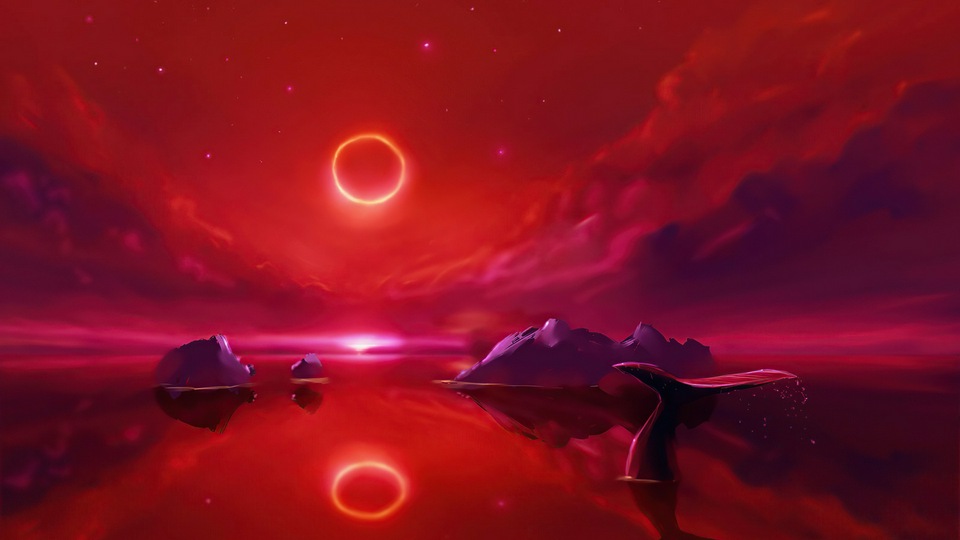 व्हेल और एक अंगूठी ग्रहण