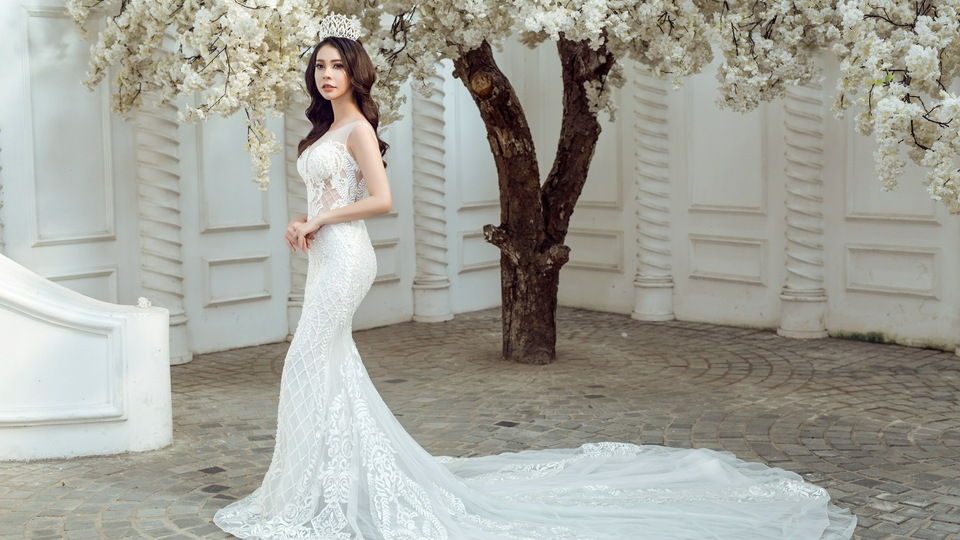 दुल्हन शादी की पोशाक सफेद पोशाक