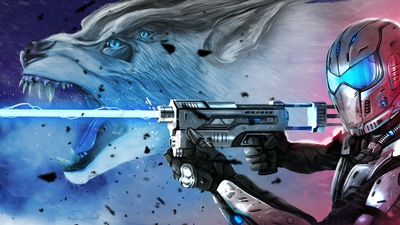 बाउंटी हंटर वुल्फ कला