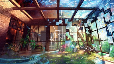 कल्पना चित्रकारी लड़की 4कश्मीर