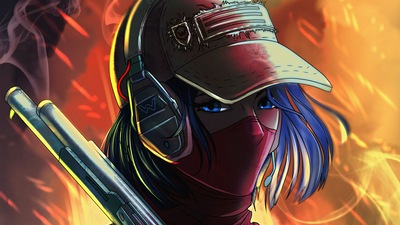 गन 5 के साथ कूल बाउंटी हंटर लड़की