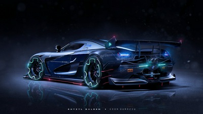 अद्भुत खेल कार कलाकृति